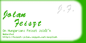 jolan feiszt business card